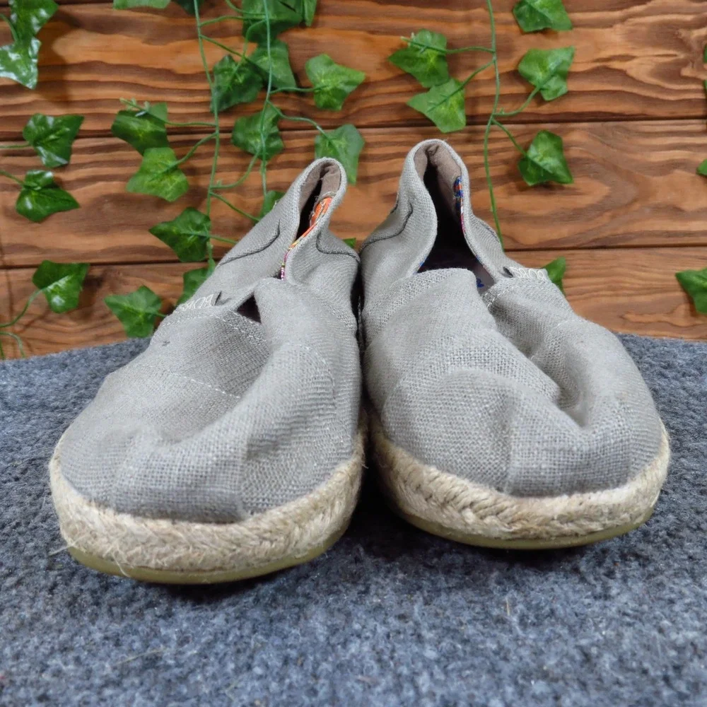 Skechers BOBS Highlights High‎ Jinx Women Espadrille Wedge 6.5 Summer Taupe Grey